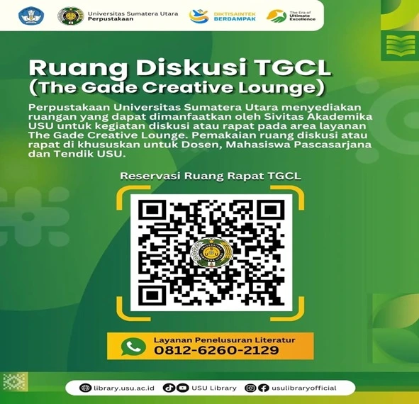 Ruang Diskusi TGCL (The Gade Creative Lounge) di Perpustakaan USU
